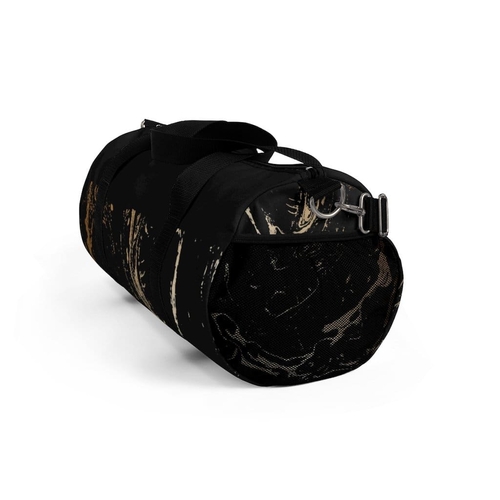 Duffel Bag - Carry on Luggage - Black and Gold - Image 7