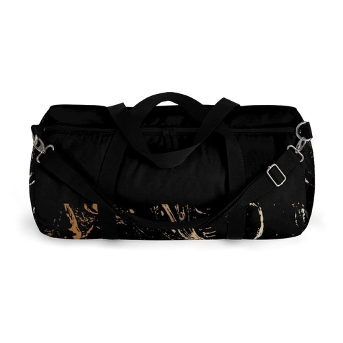 Duffel Bag - Carry on Luggage - Black and Gold - Image 4