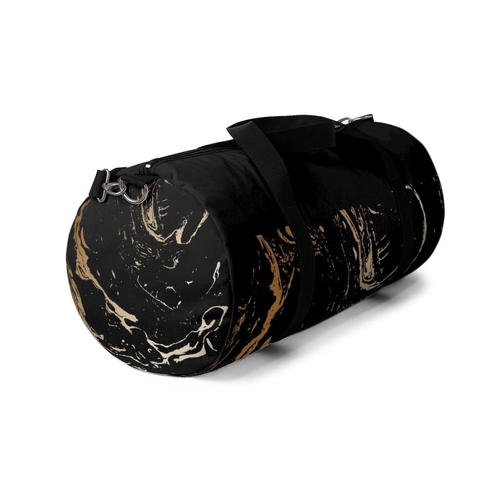 Duffel Bag - Carry on Luggage - Black and Gold - Image 2