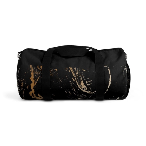 Duffel Bag - Carry on Luggage - Black and Gold - Image 5