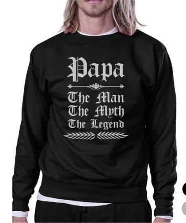 Vintage Gothic Papa Mens/Unisex Fleece Sweatshirt