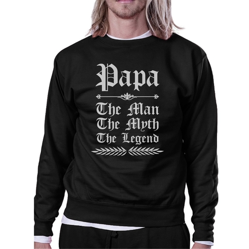 Vintage Gothic Papa Mens/Unisex Fleece Sweatshirt - Image 5