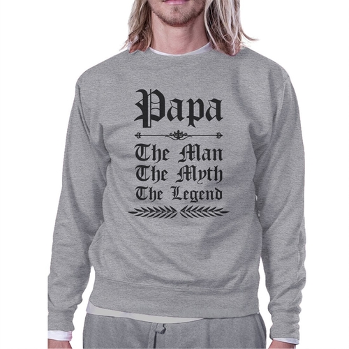 Vintage Gothic Papa Mens/Unisex Fleece Sweatshirt - Image 2