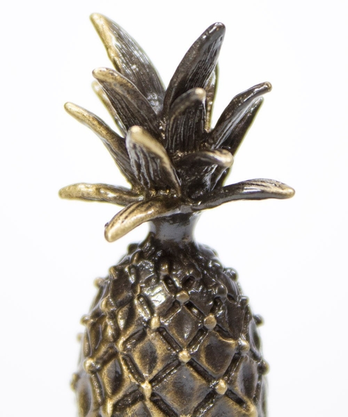 Tall Pineapple Lamp Finial Antique Brass Metal 2.5"h - Image 3