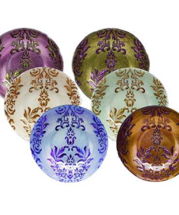 Set/4 Damask 7.5" Bowls