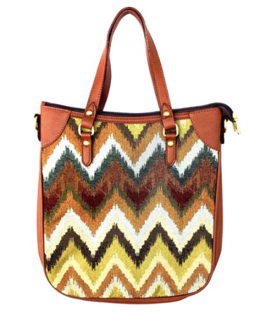 Jungle Chevron 15" Hobo Shoulder Bag