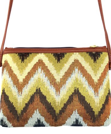 Jungle Chevron 12" Crossbody Bag