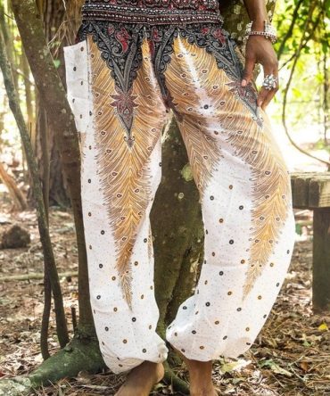 WHITE PEACOCK Women Boho Pants Hippie Pants Yoga