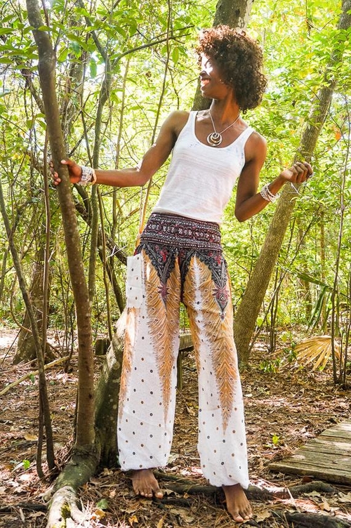 WHITE PEACOCK Women Boho Pants Hippie Pants Yoga - Image 3