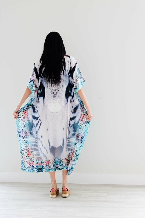 Tribal Kaftan Dress, Plus Size Kaftan Dress, Embellished Kaftan, - Image 4