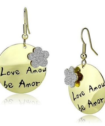 LO2663 - Gold Iron Earrings with No Stone