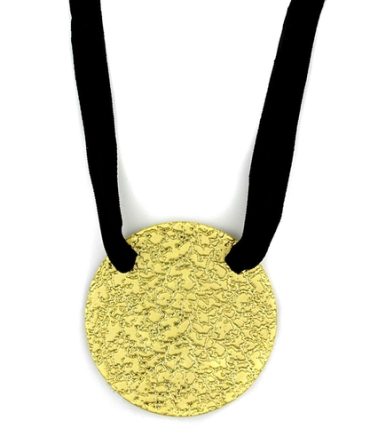 LO3727 - Gold & Brush Brass Chain Pendant with No Stone