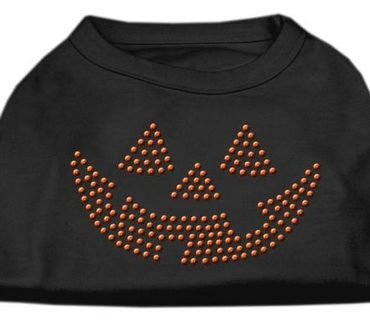 Jack O Lantern Rhinestone Shirts Black XS - 8