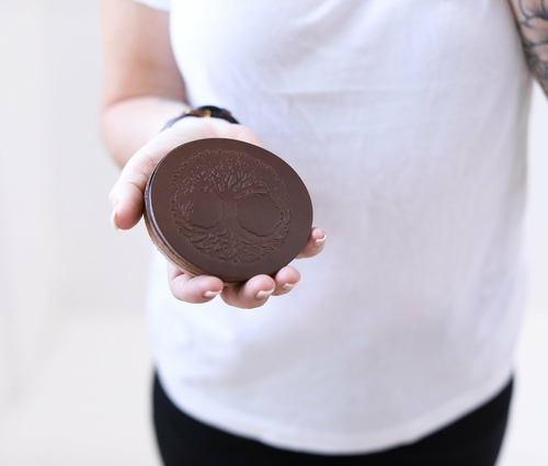 Leather Coaster Circular Set (4) - Image 4