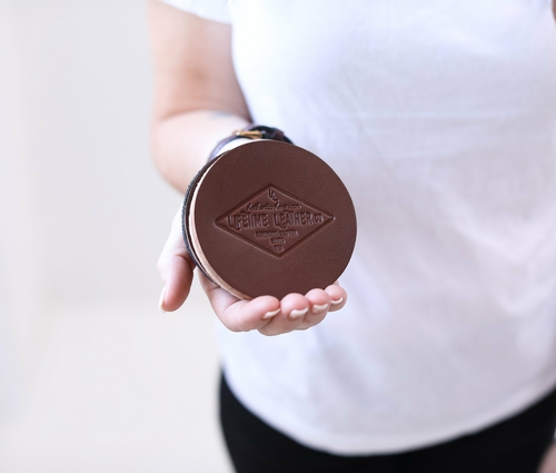 Leather Coaster Circular Set (4) - Image 5