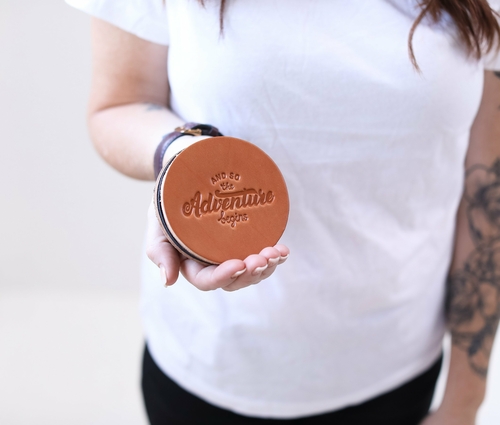 Leather Coaster Circular Set (4) - Image 2