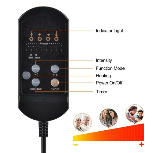 Portable Vibrating Heat Therapy Massage Cushion Mattress - Image 7