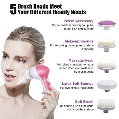 5 in 1 Face Massage Cleansing Brush Set - Image 7