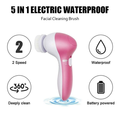 5 in 1 Face Massage Cleansing Brush Set - Image 4