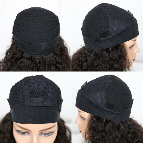 BeuMax Headband Afro Kinky curly Scarf Human Hair Wigs - Image 4