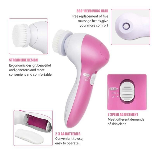 5 in 1 Face Massage Cleansing Brush Set - Image 11