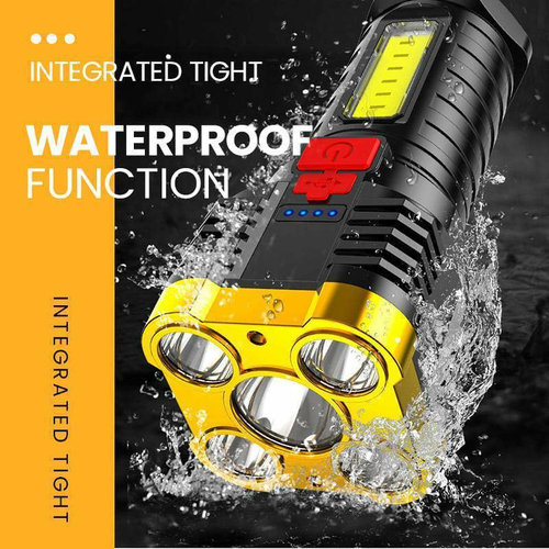 Ultra Bright Waterproof Outdoor LED Flashlight with Side Lamp - Image 6