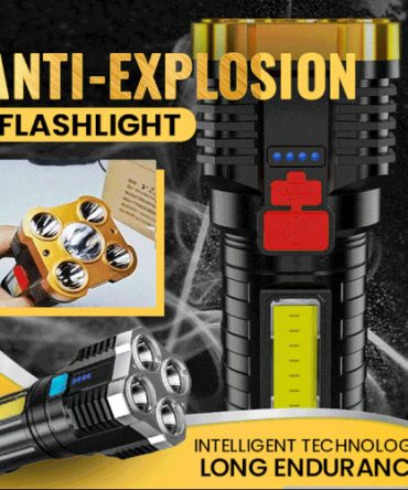 Ultra Bright Waterproof Outdoor LED Flashlight with Side Lamp