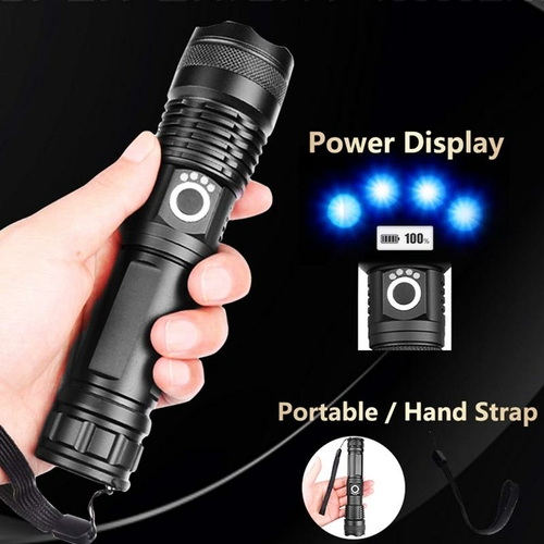 LED XHP50.2 Ultra Bright Most Powerful Flashlight USB Zoom Led Torch - Image 7
