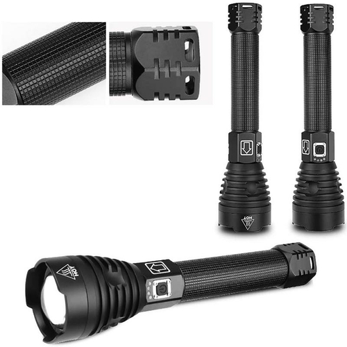 Super Powerful XHP90 LED Flashlight LED Torch USB Lamp Zoom Tactical - Image 4