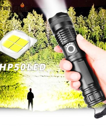 LED XHP50.2 Ultra Bright Most Powerful Flashlight USB Zoom Led Torch