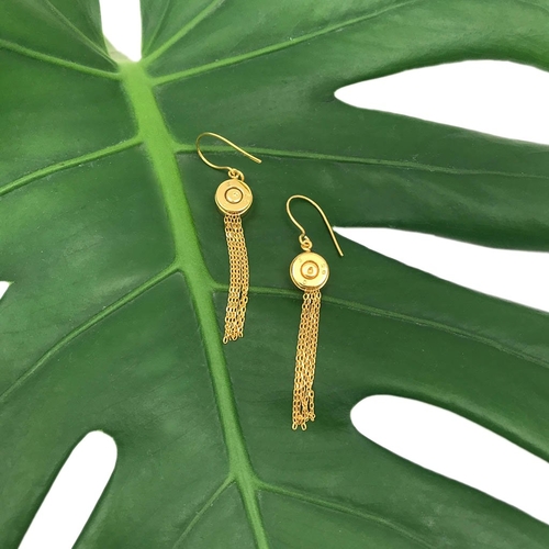 Bullet Tassel Earrings - Image 3