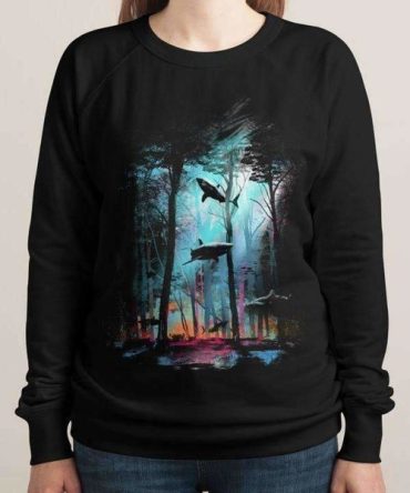 SHARK FOREST WOMEN Printed SWEAT SHIRT