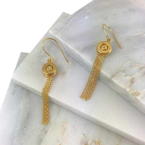 Bullet Tassel Earrings - Image 2