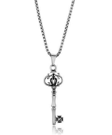 TK1988 - High polished (no plating) Stainless Steel Necklace with No