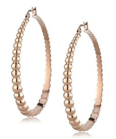 TK3068 - IP Rose Gold(Ion Plating) Stainless Steel Earrings with No