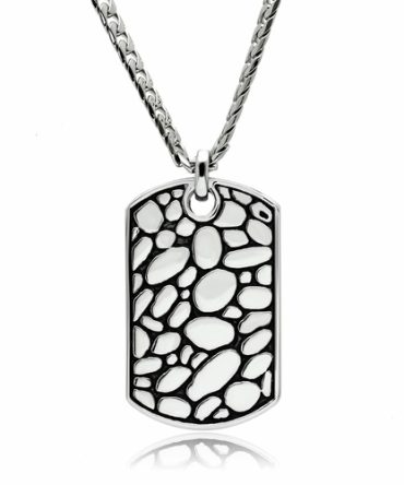 TK556 - High polished (no plating) Stainless Steel Necklace with No