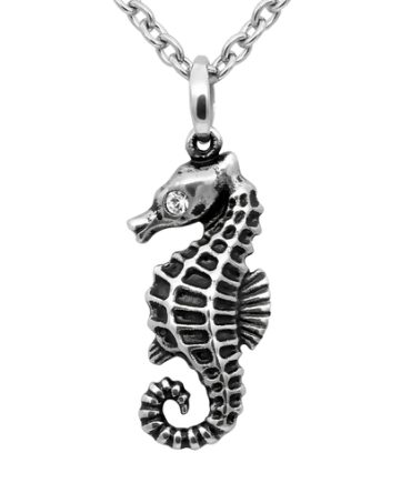 Serene Seahorse Petite Necklace - adorned with Swarovski Crystal
