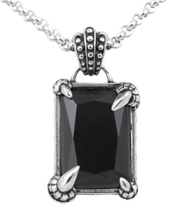 Dragon Necklace "Dragon Claw Seal Black" Dragon Pandant Adorned with